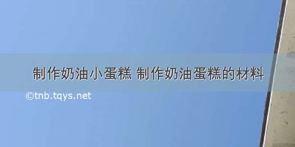 制作奶油小蛋糕 制作奶油蛋糕的材料