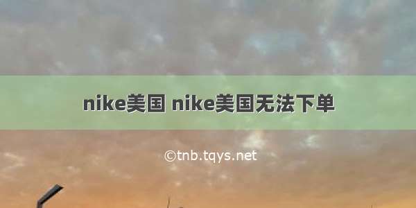 nike美国 nike美国无法下单