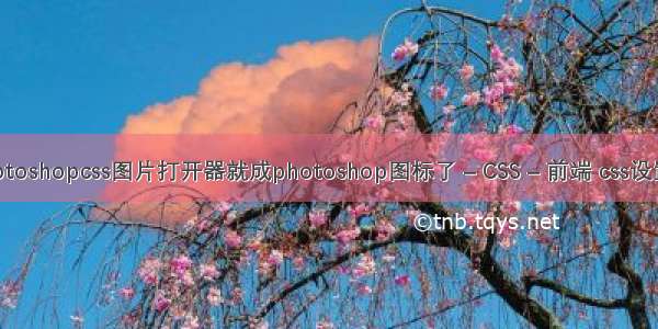 怎么安装了photoshopcss图片打开器就成photoshop图标了 – CSS – 前端 css设置表格背景颜色