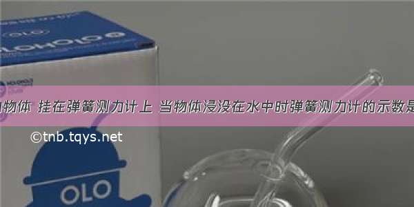 一个重1N的物体 挂在弹簧测力计上 当物体浸没在水中时弹簧测力计的示数是0.8N 这个