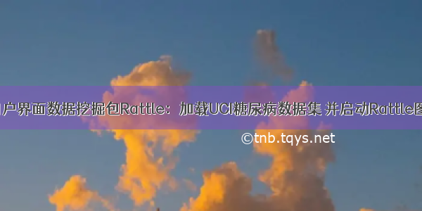 R语言图形用户界面数据挖掘包Rattle：加载UCI糖尿病数据集 并启动Rattle图形用户界面