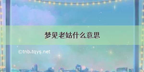 梦见老姑什么意思