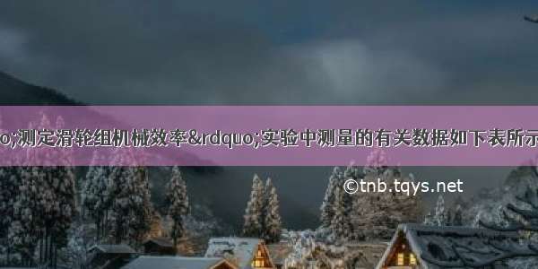 小松同学在做&ldquo;测定滑轮组机械效率&rdquo;实验中测量的有关数据如下表所示：：次数钩码重G/