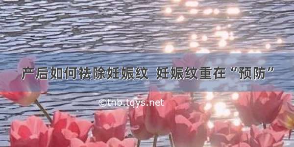 产后如何祛除妊娠纹  妊娠纹重在“预防”