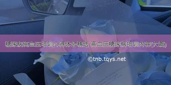 糖尿病高血压培训心得体会精选 高血压糖尿病培训内容(六篇)