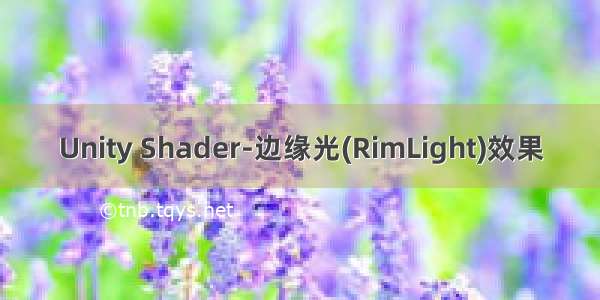 Unity Shader-边缘光(RimLight)效果