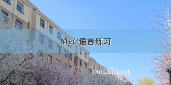 MyC语言练习