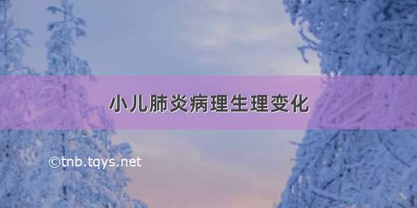 小儿肺炎病理生理变化