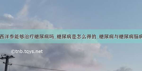 西洋参能够治疗糖尿病吗_糖尿病是怎么得的_糖尿病与糖尿病脑病