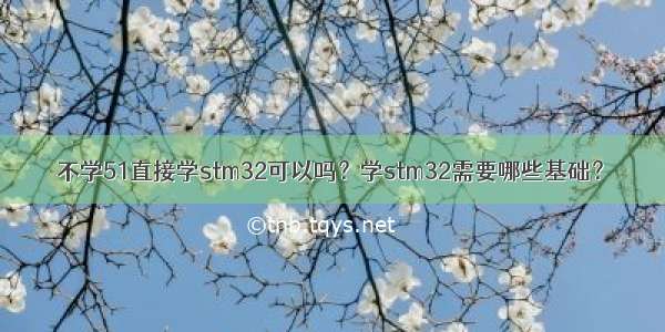 不学51直接学stm32可以吗？学stm32需要哪些基础？