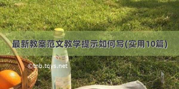 最新教案范文教学提示如何写(实用10篇)