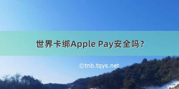 世界卡绑Apple Pay安全吗？