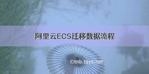 阿里云ECS迁移数据流程