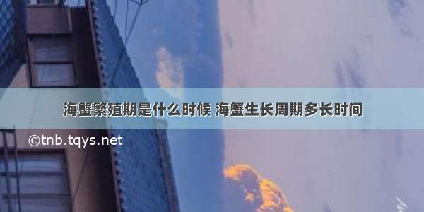 海蟹繁殖期是什么时候 海蟹生长周期多长时间