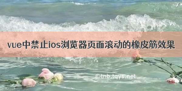 vue中禁止ios浏览器页面滚动的橡皮筋效果