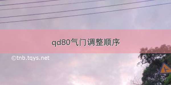 qd80气门调整顺序