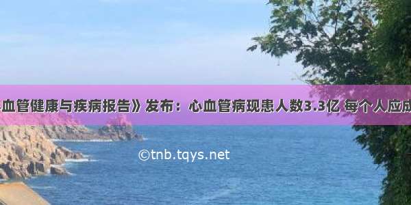 《中国心血管健康与疾病报告》发布：心血管病现患人数3.3亿 每个人应成为健康第