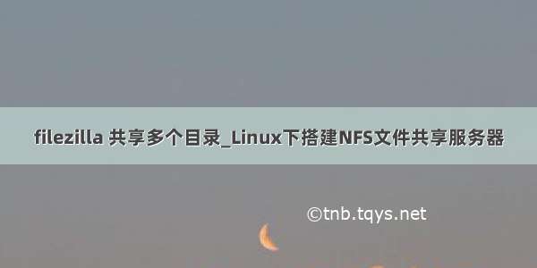 filezilla 共享多个目录_Linux下搭建NFS文件共享服务器