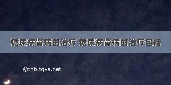 糖尿病肾病的治疗 糖尿病肾病的治疗包括