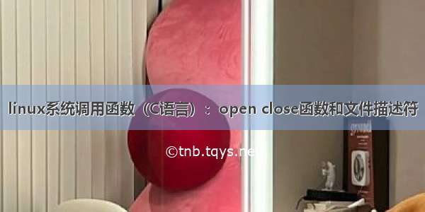 linux系统调用函数（C语言）：open close函数和文件描述符