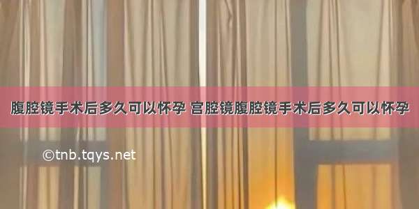 腹腔镜手术后多久可以怀孕 宫腔镜腹腔镜手术后多久可以怀孕