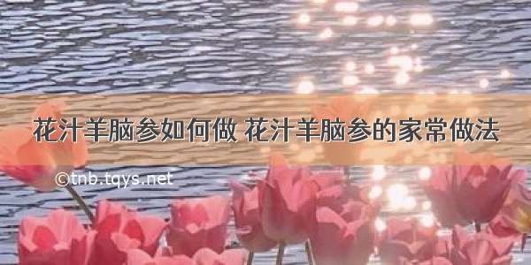 花汁羊脑参如何做 花汁羊脑参的家常做法