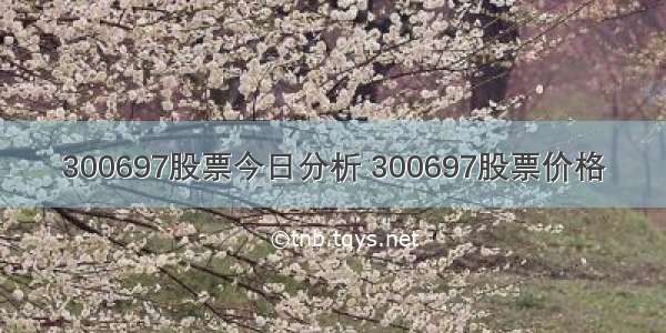 300697股票今日分析 300697股票价格