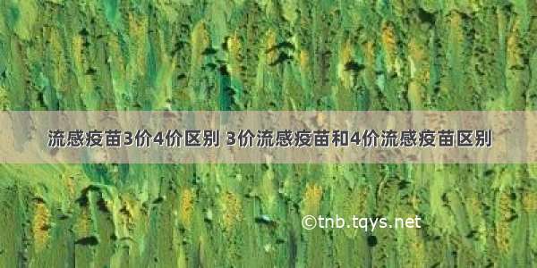 流感疫苗3价4价区别 3价流感疫苗和4价流感疫苗区别