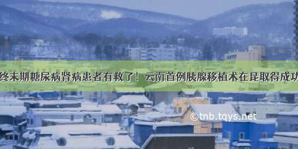 终末期糖尿病肾病患者有救了！云南首例胰腺移植术在昆取得成功