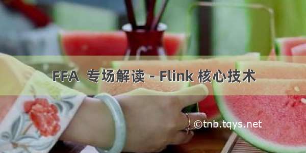 FFA  专场解读 - Flink 核心技术