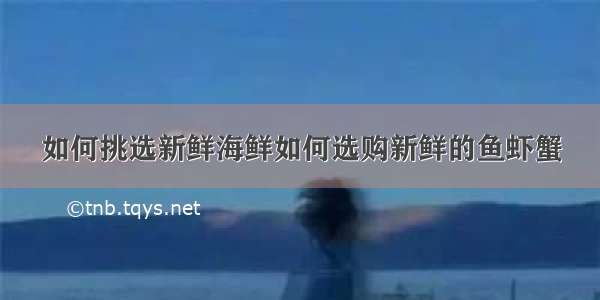 如何挑选新鲜海鲜如何选购新鲜的鱼虾蟹