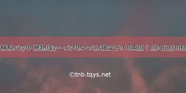 在平面直角坐标系xOy中 抛物线y=-x2+bx+c与x轴交于A B两点（点A在点B的左侧） 过点