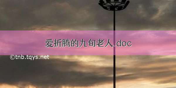 爱折腾的九旬老人.doc