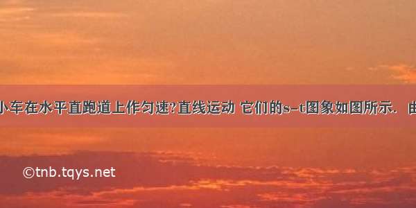 甲 乙两辆小车在水平直跑道上作匀速?直线运动 它们的s-t图象如图所示．由图?像可知