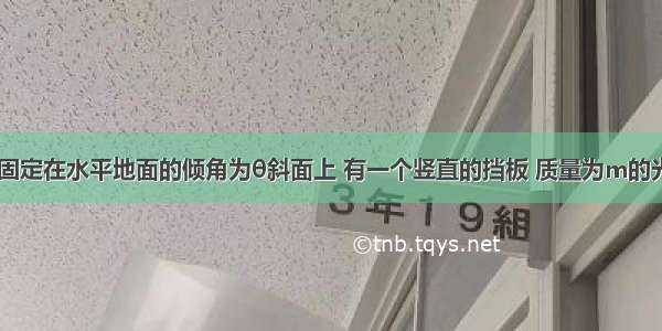 如图所示 固定在水平地面的倾角为θ斜面上 有一个竖直的挡板 质量为m的光滑圆柱处