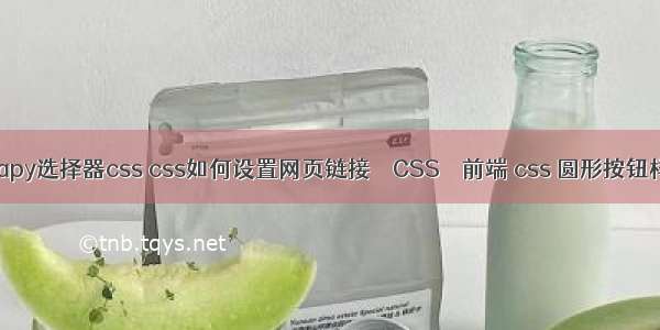 scrapy选择器css css如何设置网页链接 – CSS – 前端 css 圆形按钮样式