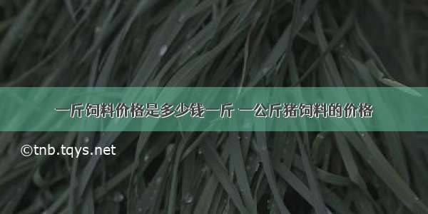 一斤饲料价格是多少钱一斤 一公斤猪饲料的价格