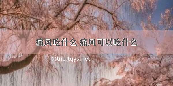 痛风吃什么 痛风可以吃什么