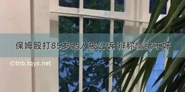 保姆殴打85岁老人被公诉 辩称情绪不好