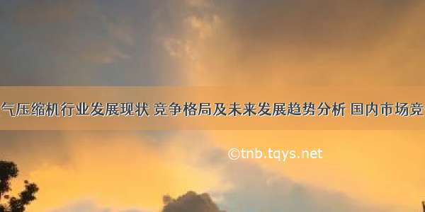 中国空气压缩机行业发展现状 竞争格局及未来发展趋势分析 国内市场竞争激烈 