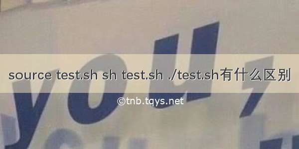 source test.sh sh test.sh ./test.sh有什么区别