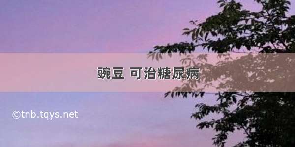 豌豆 可治糖尿病