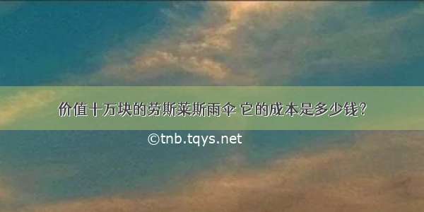 价值十万块的劳斯莱斯雨伞 它的成本是多少钱？