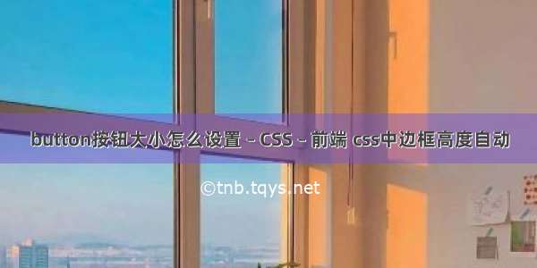 button按钮大小怎么设置 – CSS – 前端 css中边框高度自动