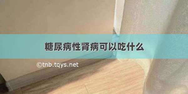 糖尿病性肾病可以吃什么