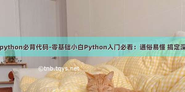 零基础python必背代码-零基础小白Python入门必看：通俗易懂 搞定深浅拷贝