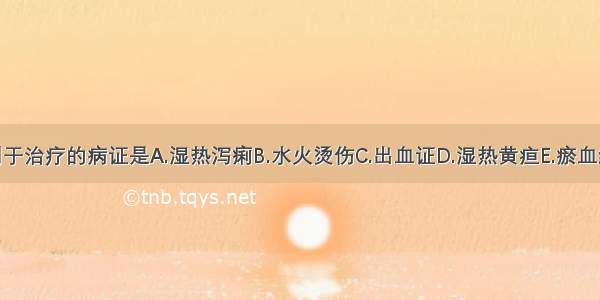 大黄炭多用于治疗的病证是A.湿热泻痢B.水火烫伤C.出血证D.湿热黄疸E.瘀血经闭ABCDE