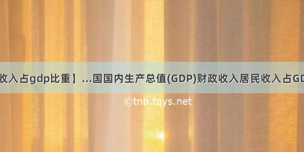 【财政收入占gdp比重】...国国内生产总值(GDP)财政收入居民收入占GDP比重...