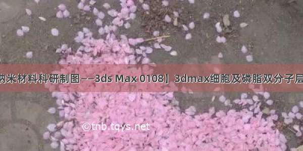 【无机纳米材料科研制图——3ds Max 0108】3dmax细胞及磷脂双分子层细胞建模