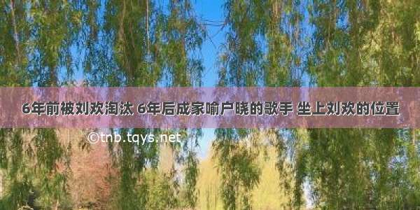 6年前被刘欢淘汰 6年后成家喻户晓的歌手 坐上刘欢的位置